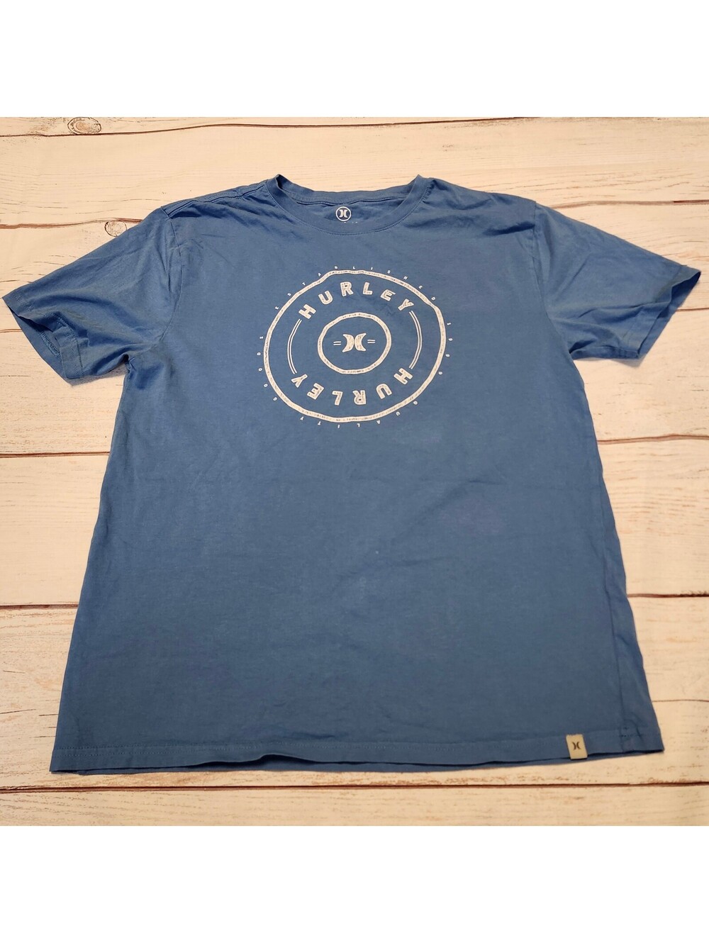 Hurley Blue Short Sleeve Graphic T Shirt Size Medium